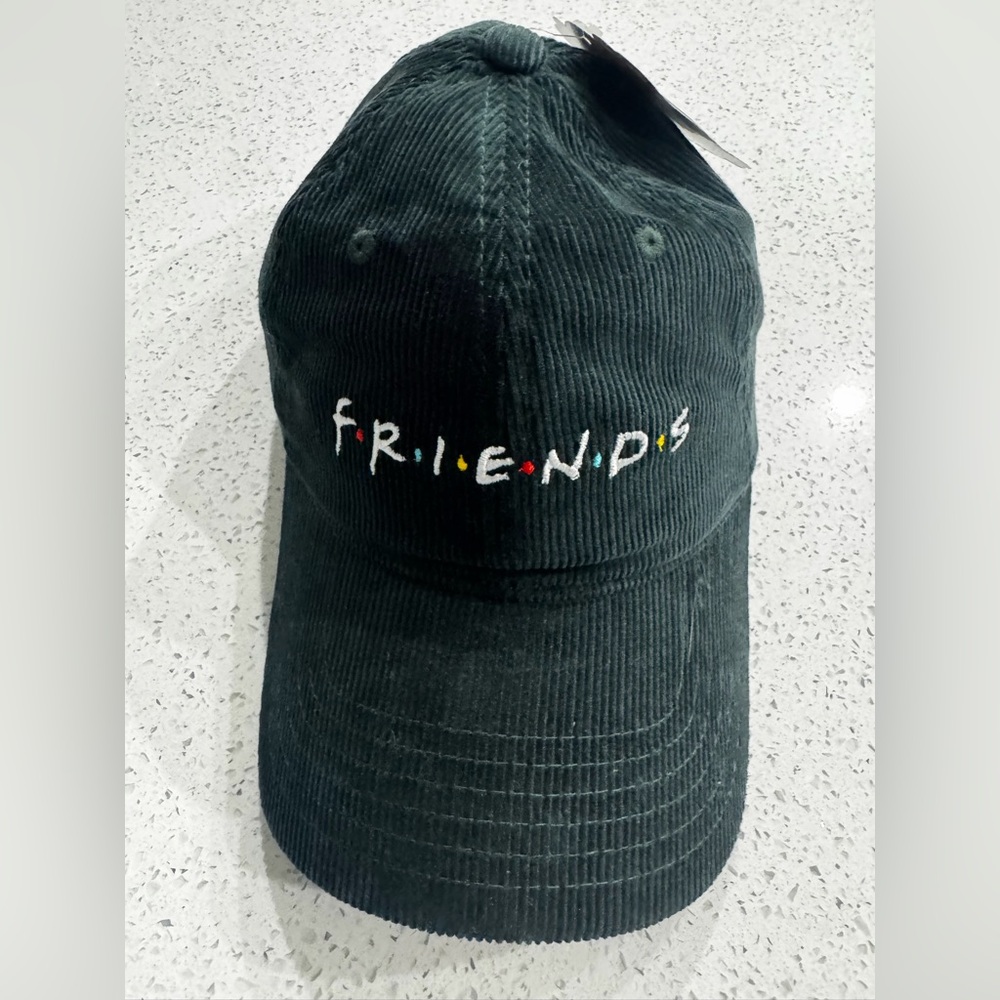 🌸 NWT - Dark Green 'Friends' Corduroy Cap